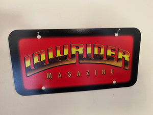 Lowrider License Plate Insert